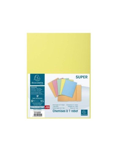 SUBCARPETA A4 160 GR. EXACOMPTA 1 SOLAPA AMARILLO