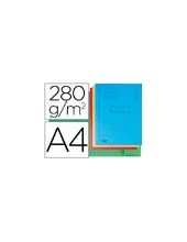 SUBCARPETA RECICLADA A4 280 GR. EXACOMPTA 2 SOLAPAS COLORES SURTIDOS 2