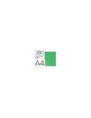 SUBCARPETA RECICLADA A4 280 GR. EXACOMPTA 2 SOLAPAS VERDE