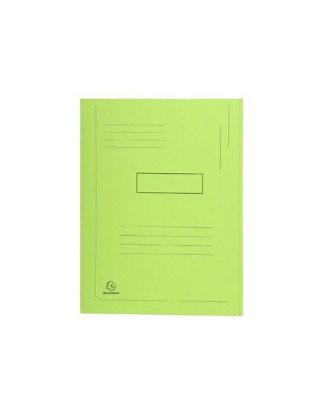 SUBCARPETA RECICLADA A4 280 GR. EXACOMPTA 2 SOLAPAS VERDE