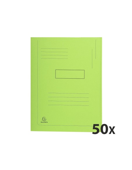 SUBCARPETA RECICLADA A4 280 GR. EXACOMPTA 2 SOLAPAS VERDE