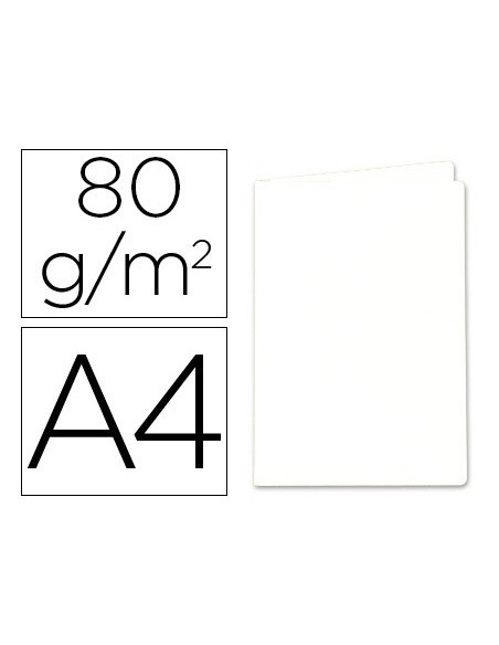 SUBCARPETA A4 80 GR. FINO EXACOMPTA BLANCO 100 UD.