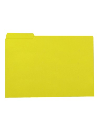 SUBCARPETA FL 250 GR. GIO C/PESTAÑA IZQUIERDA AMARILLO C/50
