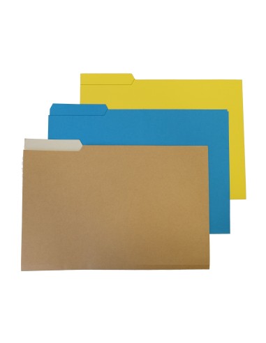 SUBCARPETA FL 250 GR. GIO C/PESTAÑA IZQUIERDA AMARILLO C/50