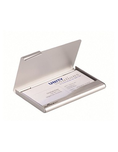 TARJETERO DURABLE ALUM.CAP.20 TARJETAS 55X90MM.PLATA 100X65MM.2415-23