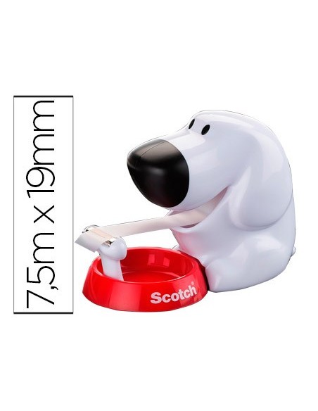 PORTARROLLOSCOTCH DOGGY C31 19MM X7,5 MT INCLUYE ROLLO CINTA MAGIC