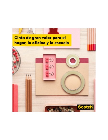 CINTA ADHESIVA SCOTCH TRANSPARENTE 19MMX66 MT PACK DE 7