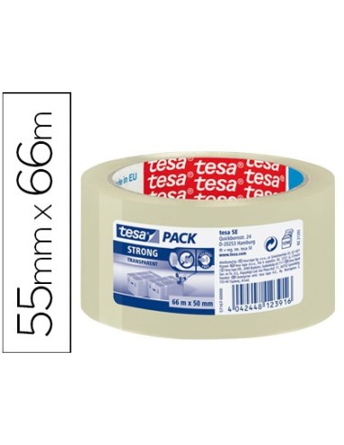 CINTA EMBALAR ADH.TESA TPTE.STRONG 66 MT X 50MM. BAJO RUIDO 57167