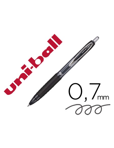 BOLIGRAFO UNI-BALL ROLLER UMN-207 RETRACTIL 0,7 MM COLOR NEGRO