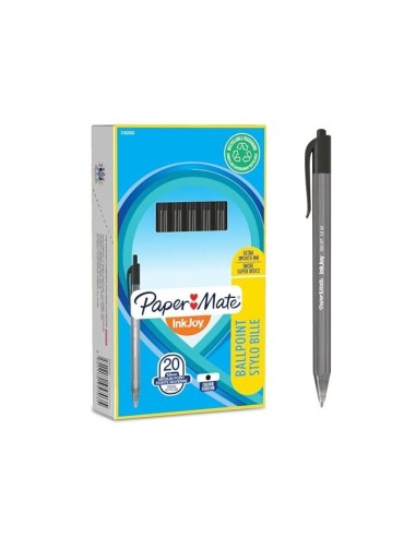 BOLIGRAFO PAPER MATE INKJOY 100 RETRACTIL PUNTA MEDIA NEGRO