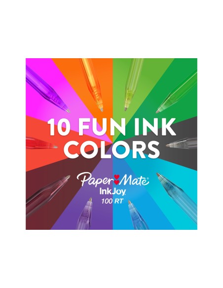 BOLIGRAFO PAPER MATE INKJOY 100 RETRACTIL PUNTA MEDIA ROJO