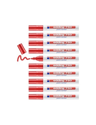 ROTULADOR EDDING PUNTA FIBRA 750 ROJO PUNTA REDONDA 3,5 MM