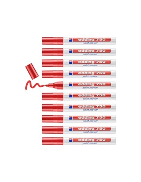 ROTULADOR EDDING PUNTA FIBRA 750 ROJO PUNTA REDONDA 3,5 MM