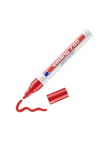 ROTULADOR EDDING PUNTA FIBRA 750 ROJO PUNTA REDONDA 3,5 MM