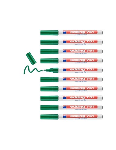 ROTULADOR EDDING PUNTA FIBRA 751 VERDE PUNTA REDONDA 1,5 MM