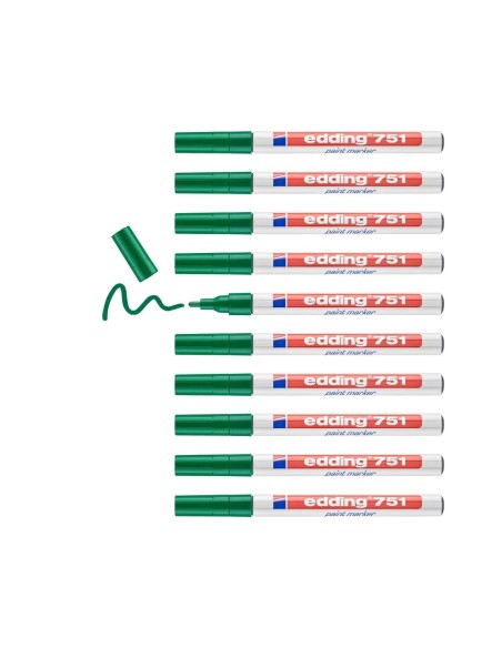 ROTULADOR EDDING PUNTA FIBRA 751 VERDE PUNTA REDONDA 1,5 MM
