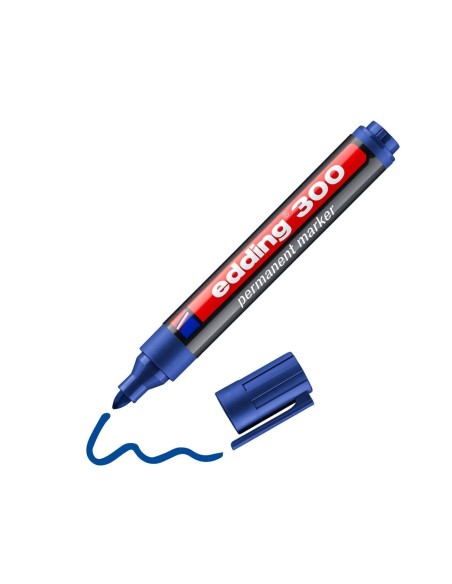 ROTULADOR EDDING MARCADOR PERM 300 AZUL PUNTA RED.1.5 MM