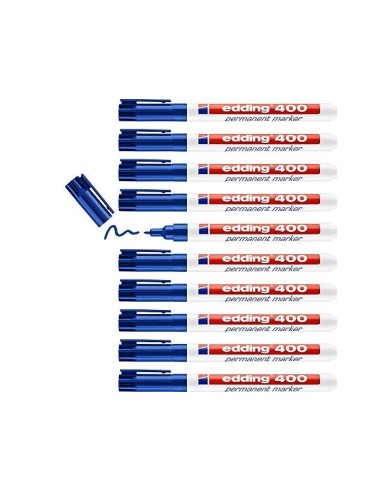ROTULADOR EDDING MARCADOR PERMANENTE 400 AZUL PUNTA REDONDA 1 MM REC