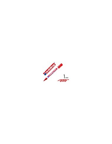 ROTULADOR EDDING MARCADOR PERMANENTE 400 ROJO PUNTA REDONDA 1 MM