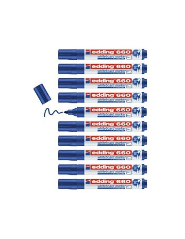 ROTULADOR EDDING PIZARRA BL.660 AZ. P. RED.1,5-3MM.RECARGABLE 660-03