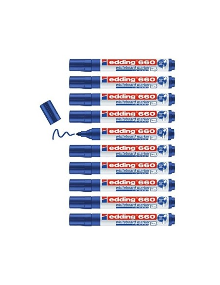 ROTULADOR EDDING PIZARRA BL.660 AZ. P. RED.1,5-3MM.RECARGABLE 660-03