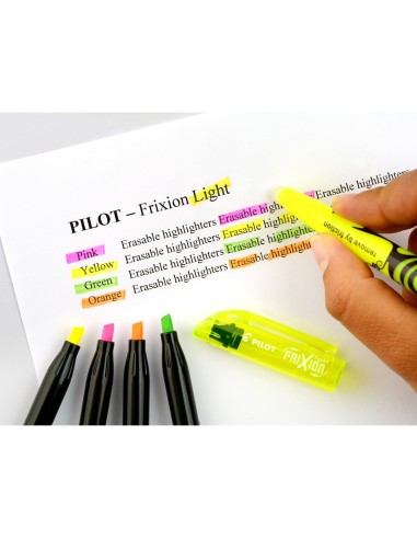 ROTULADOR PILOT FRIXION LIGHT BORRABLE PUNTA DE FIBRA COLOR AMARILLO