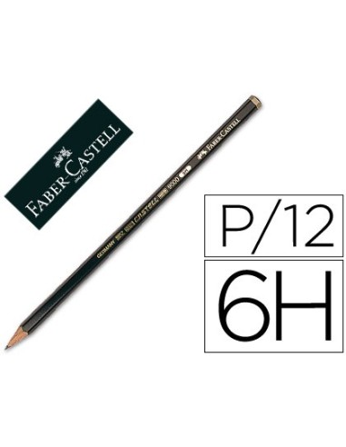 LAPICES GRAFITO FABER 9000 6H UNIDAD