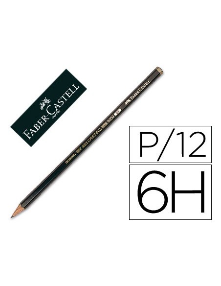 LAPICES GRAFITO FABER 9000 6H UNIDAD