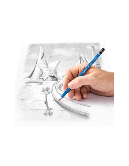 LAPICES DE GRAFITO STAEDTLER MARS LUMOGRAPH 100 6B UNIDAD 100-6B