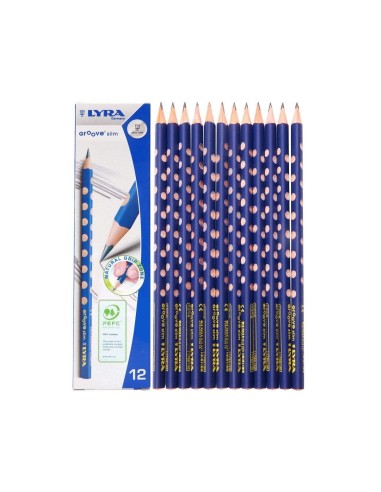 LAPICES DE GRAFITO LYRA GROOVE SLIM MINA HB
