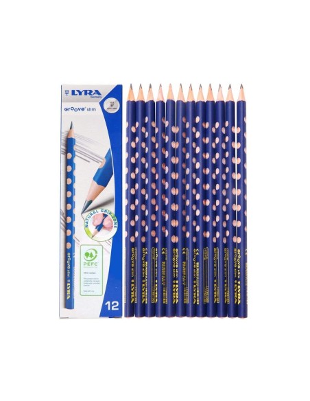 LAPICES DE GRAFITO LYRA GROOVE SLIM MINA HB