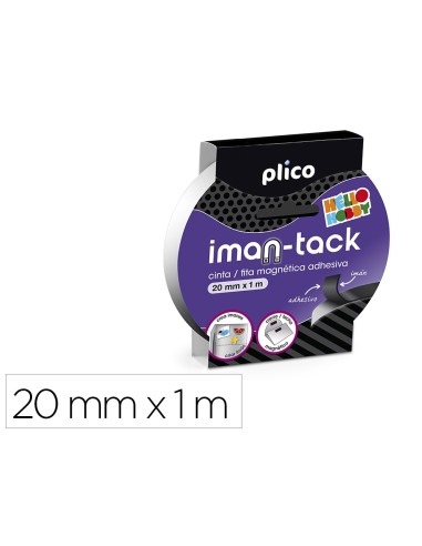 CINTA ADHESIVA PLICO IMANTADA 20MM X 1M 13314