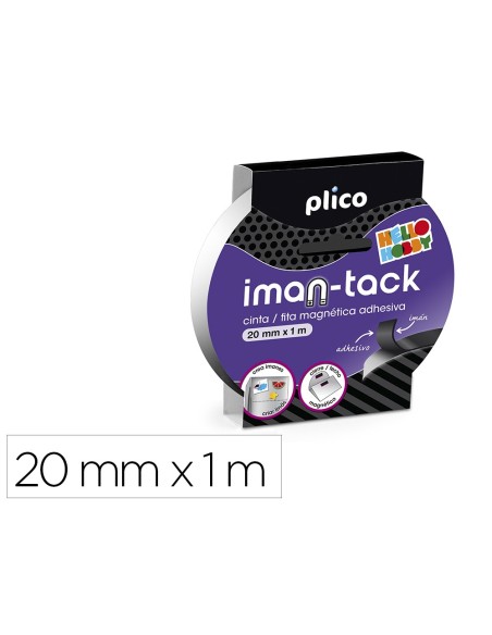 CINTA ADHESIVA PLICO IMANTADA 20MM X 1M 13314