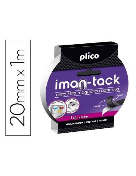 CINTA ADHESIVA PLICO IMANTADA 20MM X 1M 13314