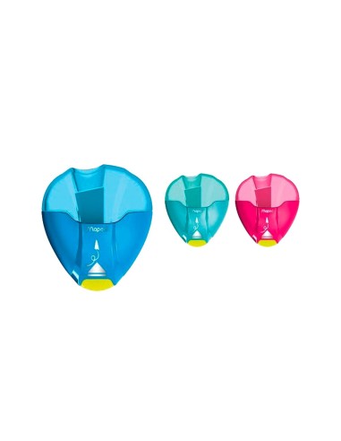 SACAPUNTAS PLASTICO MAPED I-GLOO 1 USO CON DEPOSITO COLORES SURTIDOS