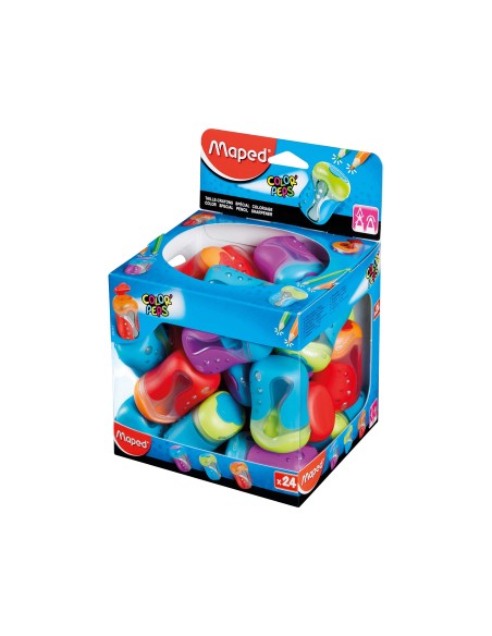 SACAPUNTAS COLOR PEPS 2 USOS CON DEPOSITO COLORES SURTIDOS