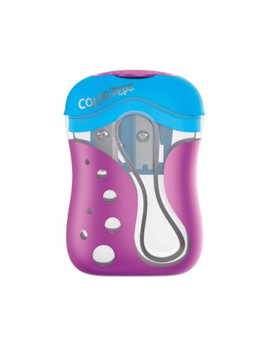 SACAPUNTAS COLOR PEPS 2 USOS CON DEPOSITO COLORES SURTIDOS