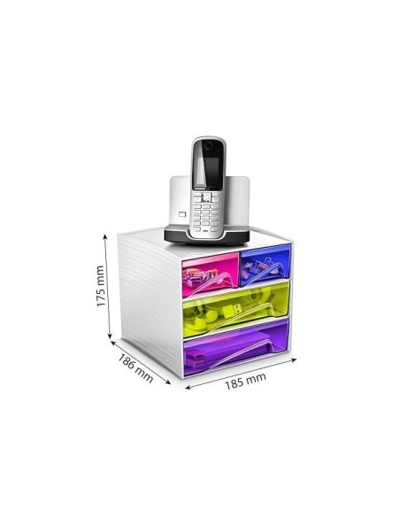 FICHEROCEP MYCUBE 4 POLIESTIRENO MULTI COL. 186X185X175 MM
