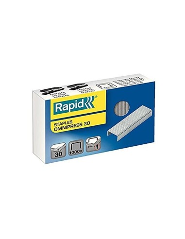 GRAPAS RAPID OMNIPRESS 30 GALVANIZADAS CAJA DE 1000 GRAPAS