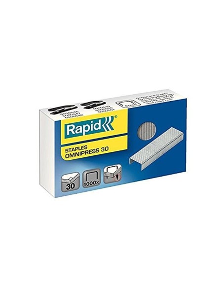 GRAPAS RAPID OMNIPRESS 30 GALVANIZADAS CAJA DE 1000 GRAPAS