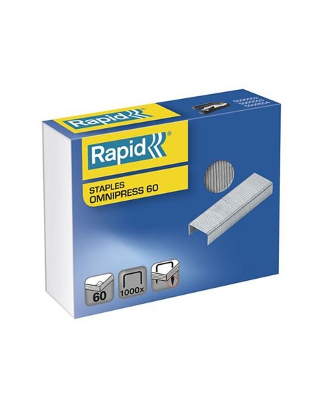 GRAPAS RAPID OMNIPRESS 60 GALVANIZADAS CAJA DE 1000 GRAPAS