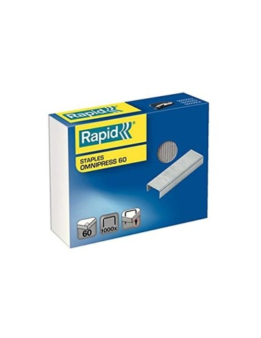 GRAPAS RAPID OMNIPRESS 60 GALVANIZADAS CAJA DE 1000 GRAPAS