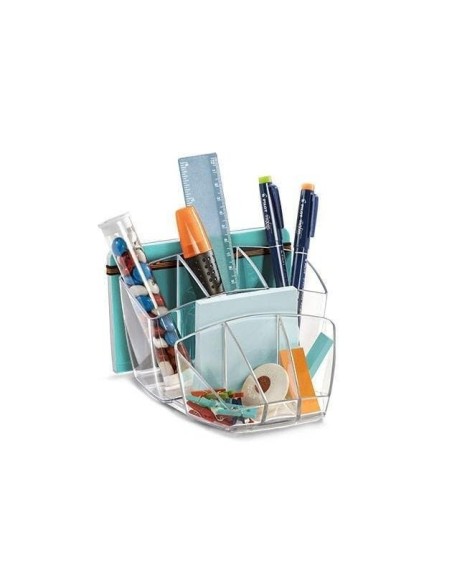 ORGANIZADOR SOBREMESA CEP CON 8 COMPARTIMENTOS PLASTICO TRANSPARENTE