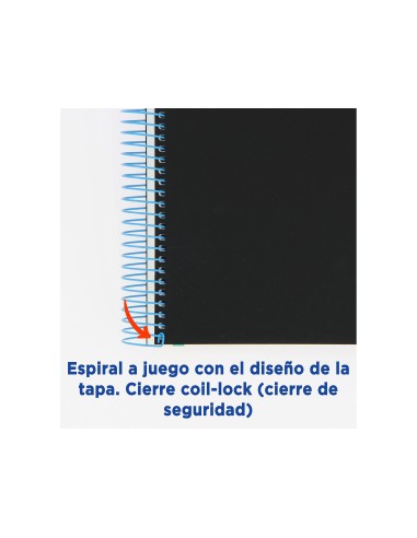 CUADERNO ESP. OXFORD B&C A4+ T.PLASTICO MICRO 5MM 8B 160H  90GR.TURQ.