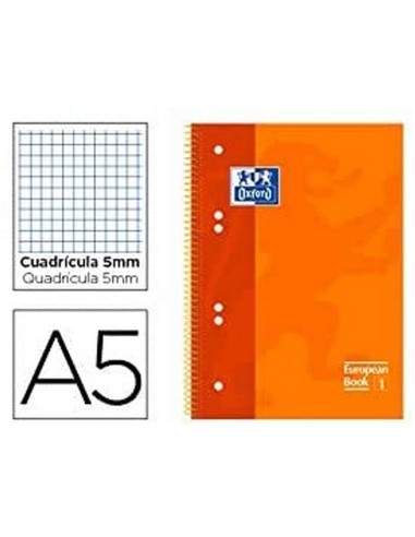 CUADERNO ESP. OXFORD A5 T.EXTRA 5MM 170H. 90GR. COL. SURT.