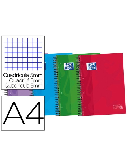 CUADERNO ESP. OXFORD OPTIK A4 T.EXTRA MICRO 5MM 3B.120H 90GR. RJ.