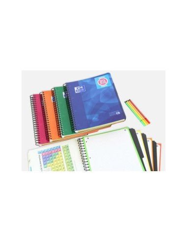 CUADERNO ESP. OXFORD SCHOOL A4 T.PP MICRO 5MM 120H 90GR. SURT.