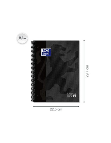 CUADERNO ESP. OXFORD EBOOK A4 T.EXTRA. 5MM 80H. GRIS