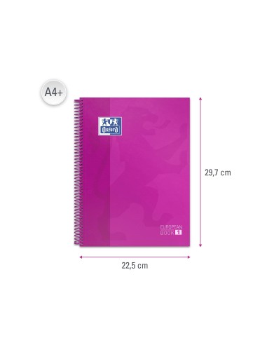 CUADERNO ESP. OXFORD EBOOK A4 T.EXTRA 5MM 80H 90GR. ROSA