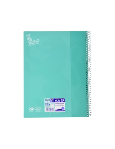 CUADERNO ESP. OXFORD EBOOK A4 T.EXTRA 5MM 80H 90GR. MENTA